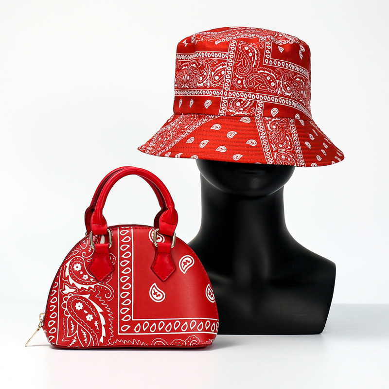  Ladies Luxury Bandana Hat And Bag Set Purses And Handbags For Women