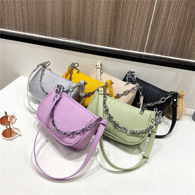 Leather One-Shoulder Diagonal Ladies Underarm Bag Handbag