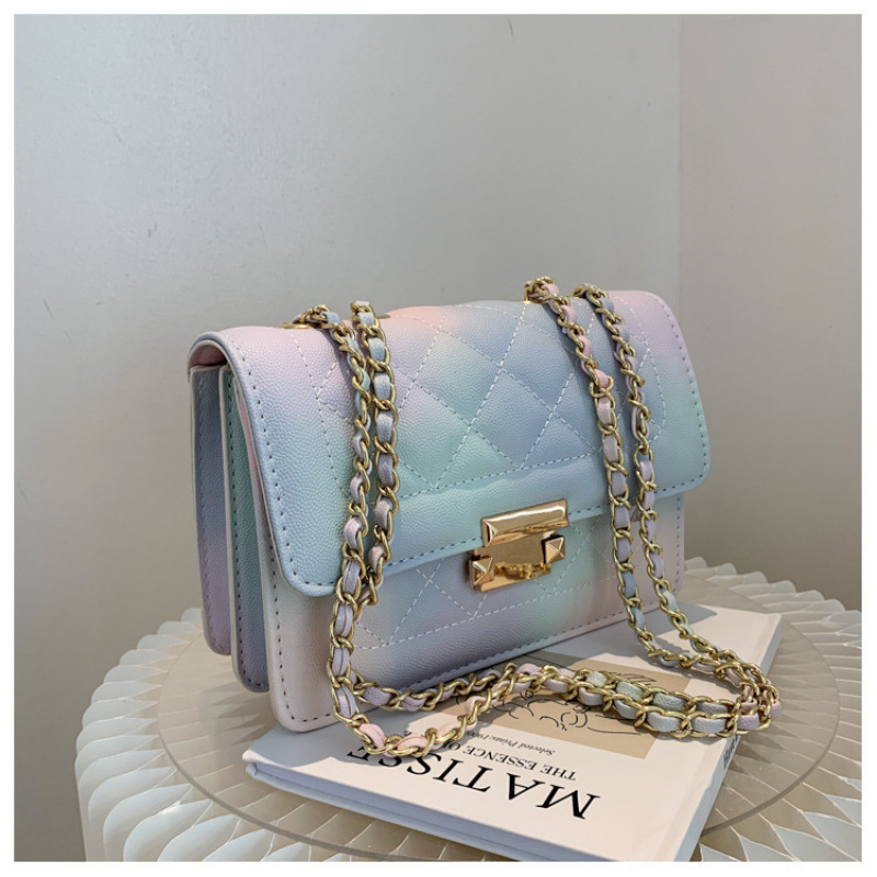 New Female Small Chain Women Hand Bags  Ladies Purses Ins Influence Gradient Travel Mobile Phone Bag Handbags And Purses