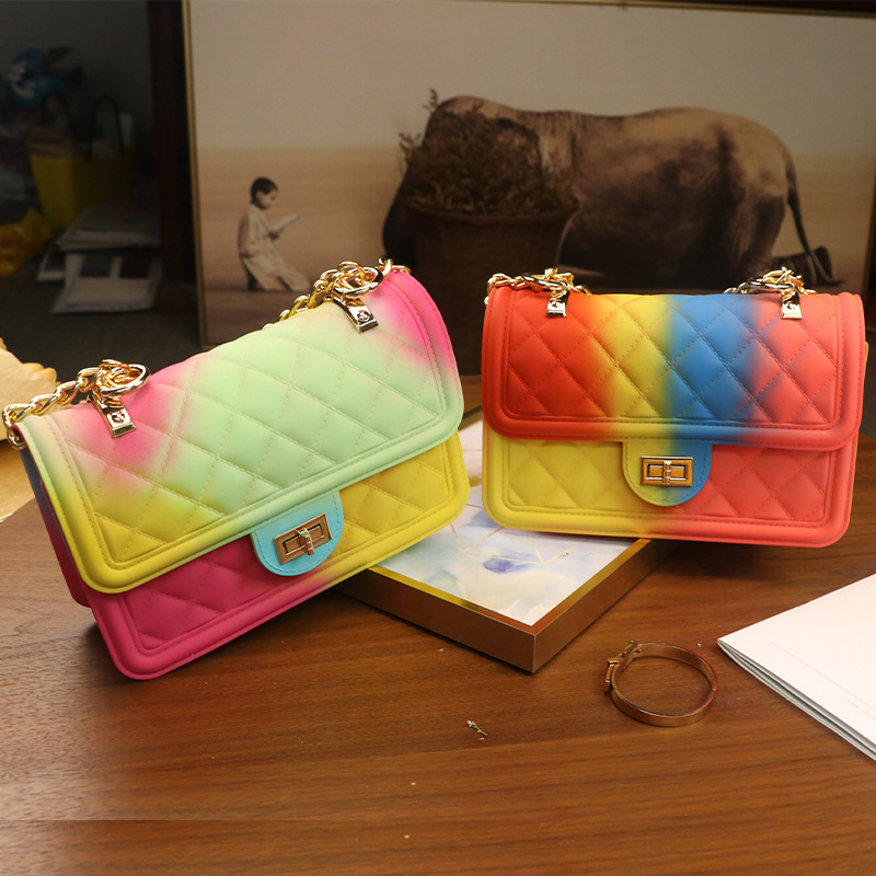2021 New arrival rainbow bag jelly bag bags women handbags ladies purses for women 2021 handbag for women