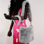 Warm Winter Diagonal One-Shoulder Plush Square Bag Luxury Women Handbag