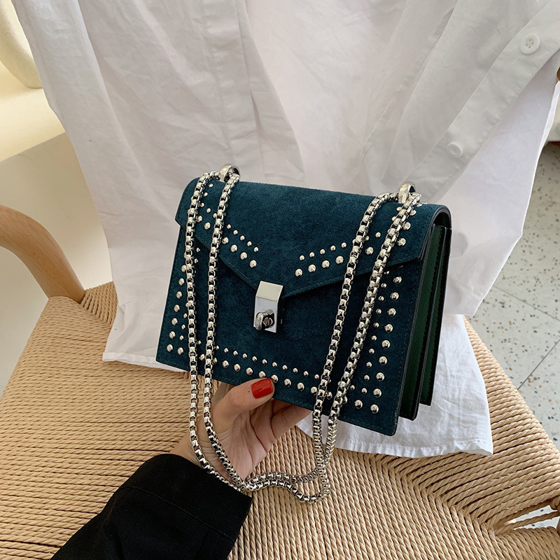 2021 Trend Fashion Rivet Handbags Crossbody Bag Women Hand Bags Luxury Purses and Handbags for Women