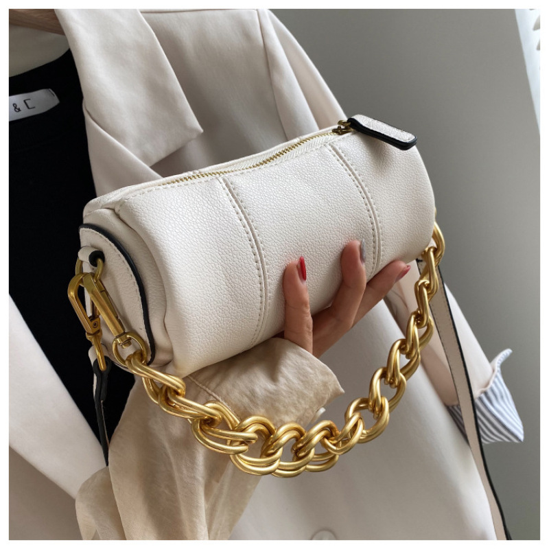 2021 New Trendy Korean All-Match Crossbody Bag Thick Chain One-Shoulder Bag Armpit Fashion Woemn Hand Bags