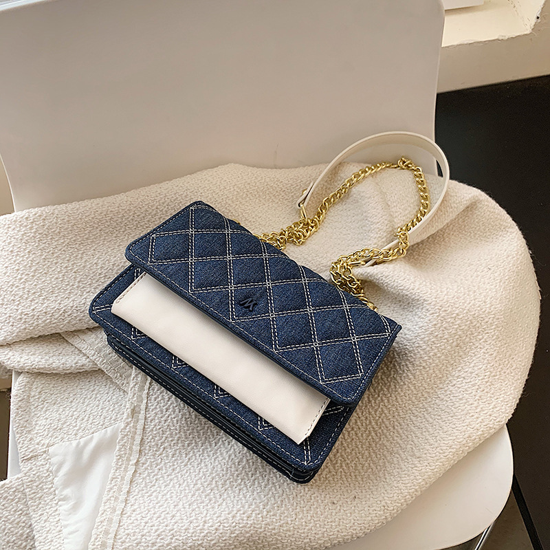 Hot Sale Denim Canvas Bag Handbags 2021  New Trendy Summer Chain Bag Designer Crossbody Women Handbags And Purses