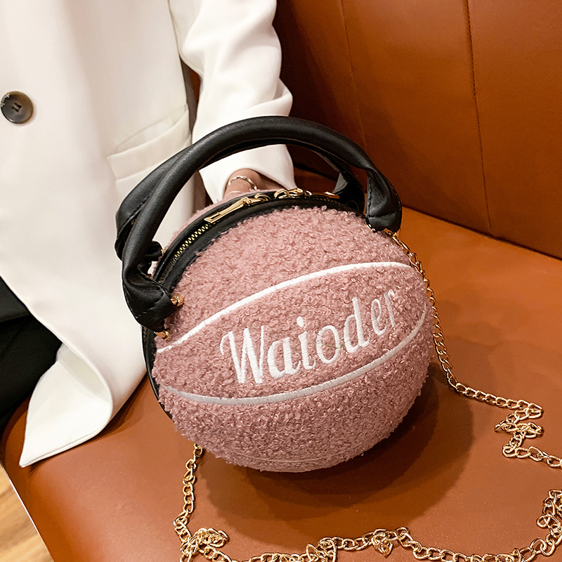 2020 New arrivals luxury designer shoulder bags women chain handbags fur purses basketball purse