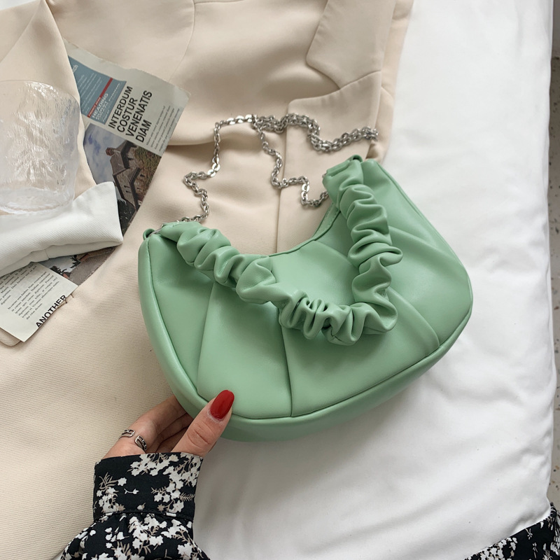 Niche Design Niche Design 2021 New Trendy Summer Fashion Chain Shoulder Messenger Bag Ins Influence Fold Underarm Bag