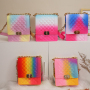 Designer handbags famous brands colorful candy shoulder bag pvc jelly purse handbags for women