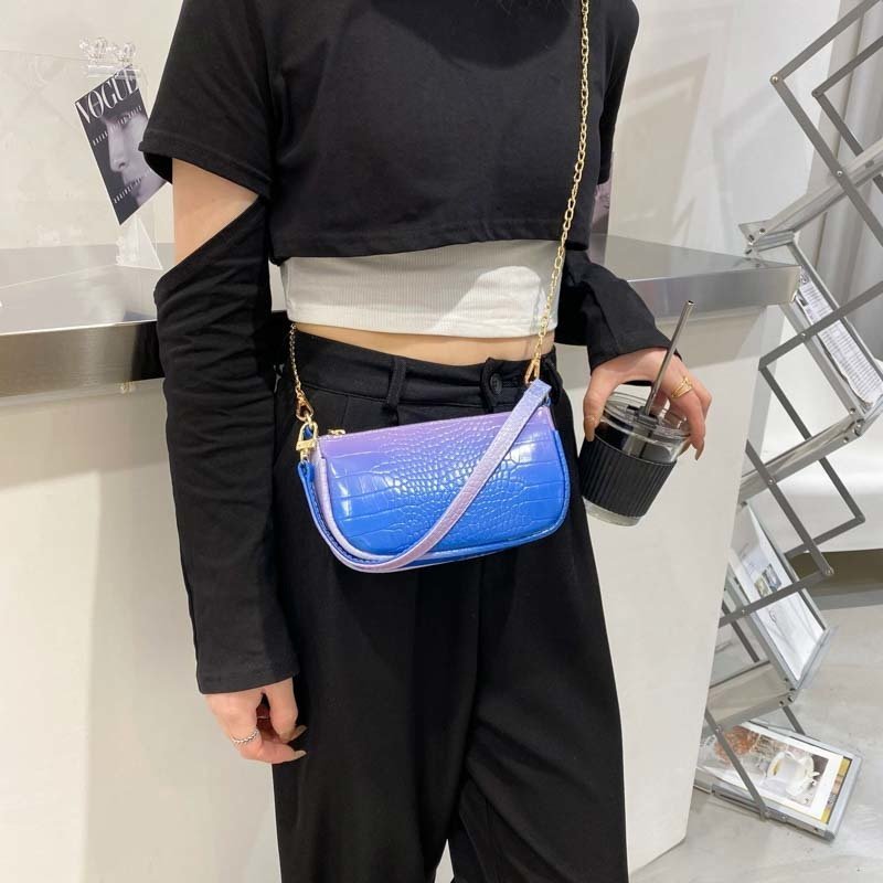 2021 Simple Chain Crossbody Bag Mini PursesTemperament Campus School Bag Underarm Bag Trendy Fashion Women Purses And Handbags