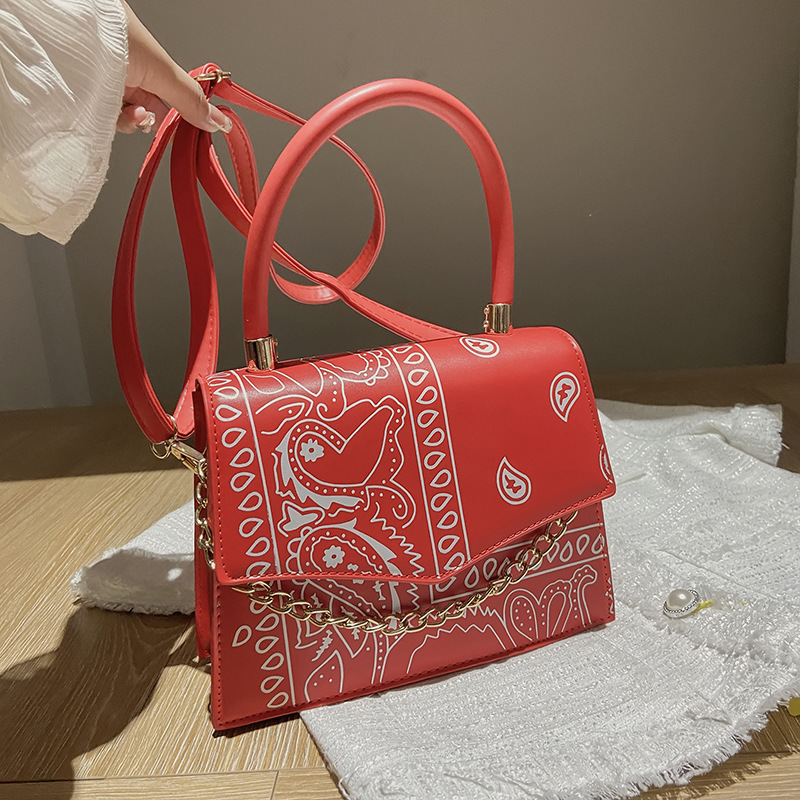 Wholesale New Flower Vase Handbag Ladies Print Bag 2021 Cashew Flower Handbag Simple Crossbody Shoulder Bag Diagonal Bag