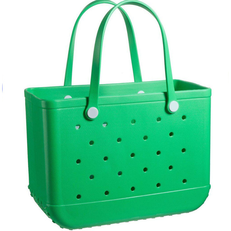 Wholesale 2021 New Waterproof EVA Products Rubber Tote Beach Handbag Diagonal Beach Luxury Handbags For Women Crossbody Bogg Bag