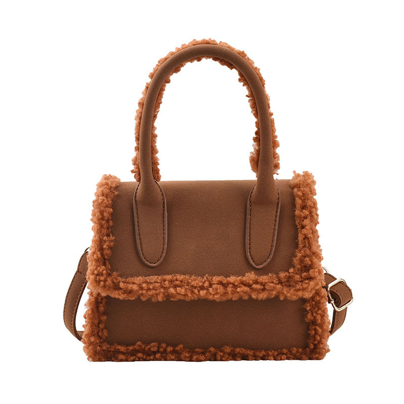 New Winter Pu Leather Matte Plush Handbag Ins Fashion Suede Bags Women Handbags Ladies Purse Fur Bags Women Handbags Ladies