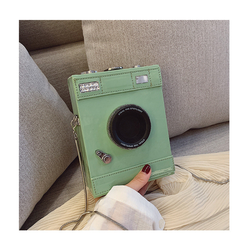 Ins Fun Creative Chain Handbags For Women Retro Camera Style Casual Bag Cute Girl Heart Crossbody Bag Women