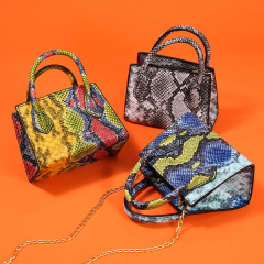 Euro-American Trend Cool Snake Print Shoulder Bag Messenger Handbag Mini Bag Ins Luxury Handbags For Women Hand Bags
