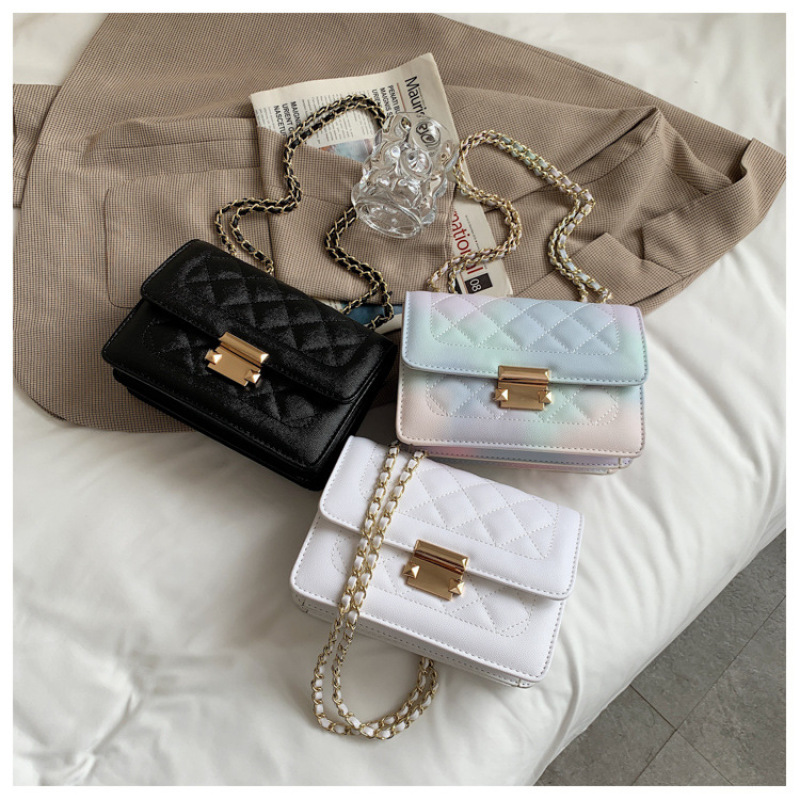 New Female Small Chain Women Hand Bags  Ladies Purses Ins Influence Gradient Travel Mobile Phone Bag Handbags And Purses