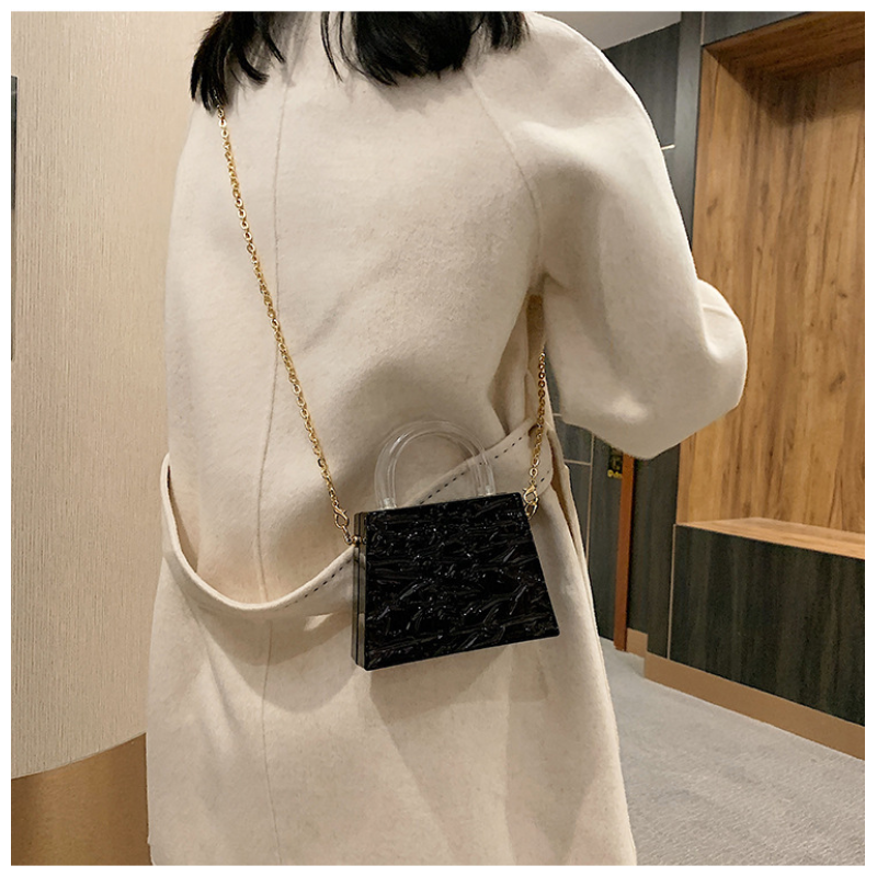 Hot selling transparent acrylic box bag women handbags luxury ladies purses handbags