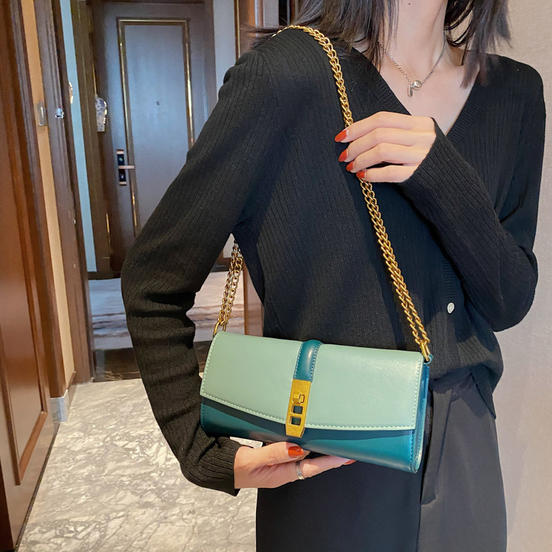 Hot Sale Pu Leather Gold Chain High Quality Bags Women Handbags Ladies Shoulder Ins Fashion Leather Bag Crossbody Bags Ladies