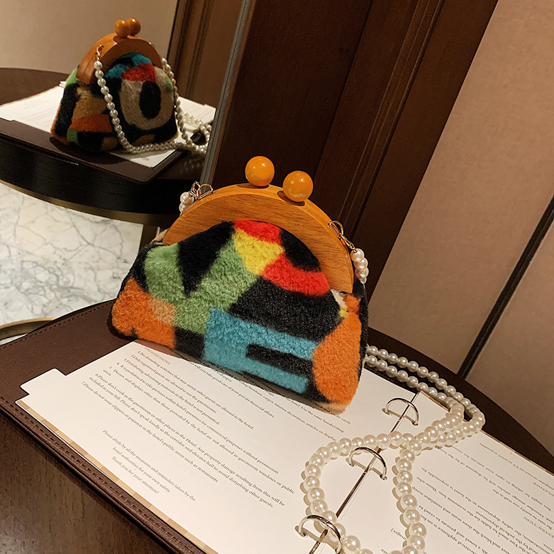 Fashion Pearl Mini Shoulder Fur Purse Women Handbags Designers Purses And Handbags For Ladies Hand Bags