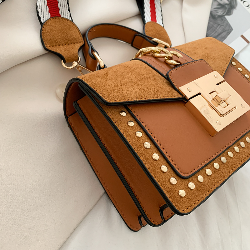  Designer Rivet Handbags Luxury Purses Women Leather One-Shoulder Bags