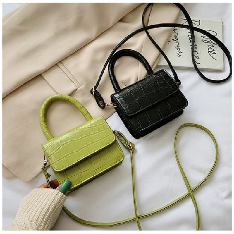 Stone Pattern Shoulder Bag Crossbody Flap All-Match Portable Tote Bag