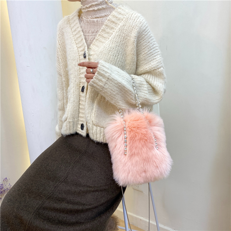 Blind Drop Shipping purse furry shoulder handbag evening chain bag designers handbags luxury handbags for women purses