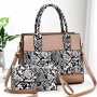 PU Leather Snake Pattern Two-Piece Suit Single Shoulder Handbag Mother-And-Child Bag