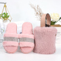Winter Warm Plush Slippers And Plush Handbag Messenger Bucket Bag