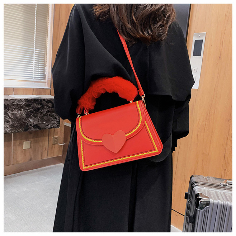New European And American Love Lock Autumn Purses And Handbags Plush Handbag Fashion One-Shoulder Messenger Bag Women Hand Bags