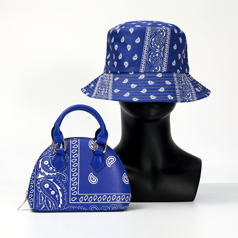  Ladies Luxury Bandana Hat And Bag Set Purses And Handbags For Women