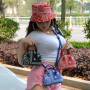2021 Fashion Bandana Bag Cashew Flower Bucket Purse and Hats Set Women Handbags Luxury Handbags for Women Purses and Handbags