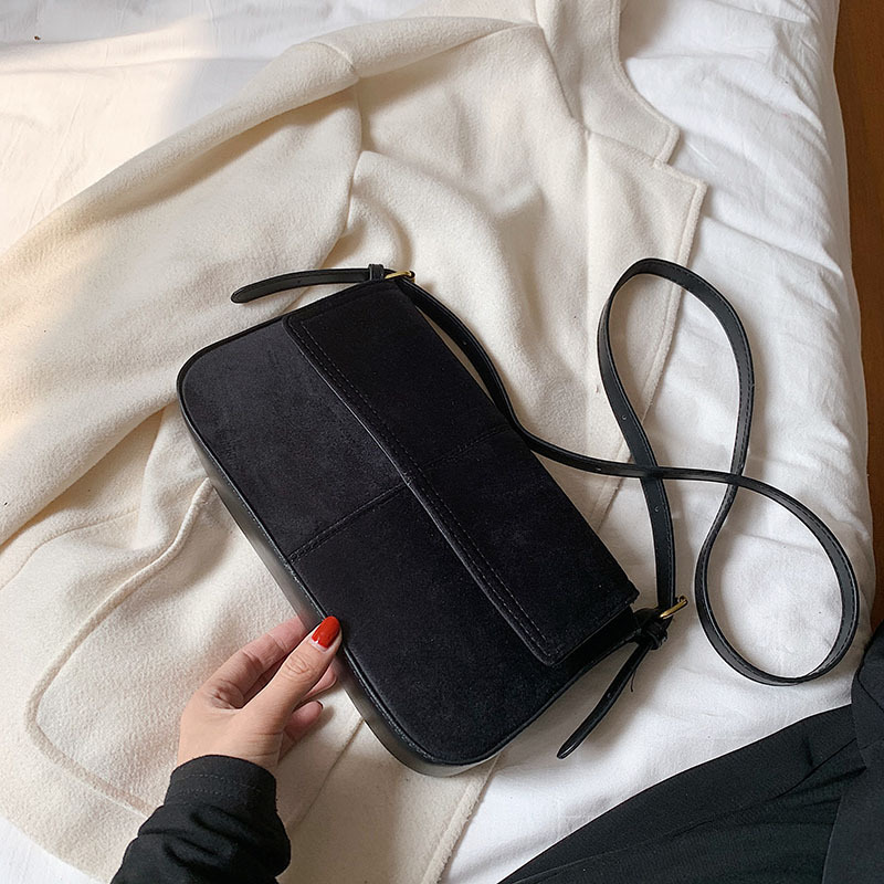 Stitching Frosted One-Shoulder Small Square Bag Messenger Women's Handbag