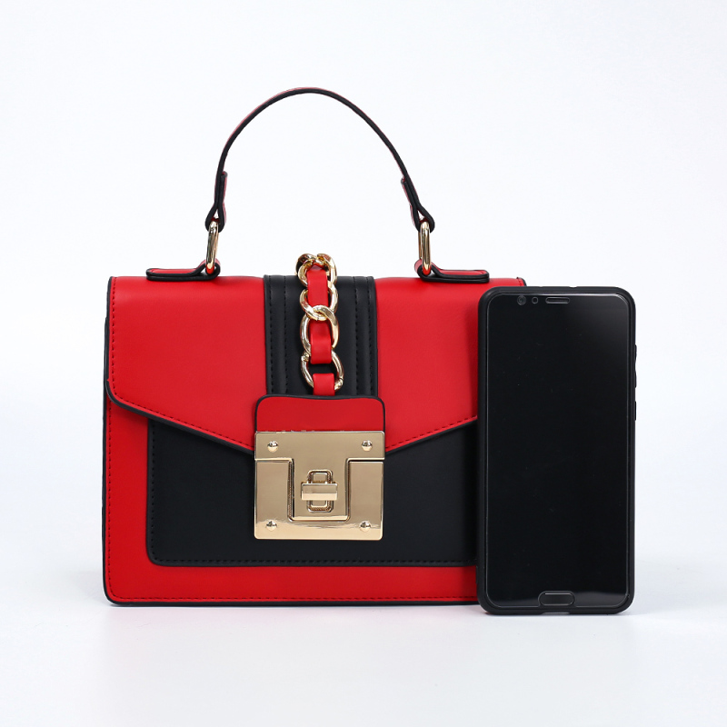 Winter Three-Piece Set Headband Headwear And Plush Slippers And Leather Hardware Lock Bag