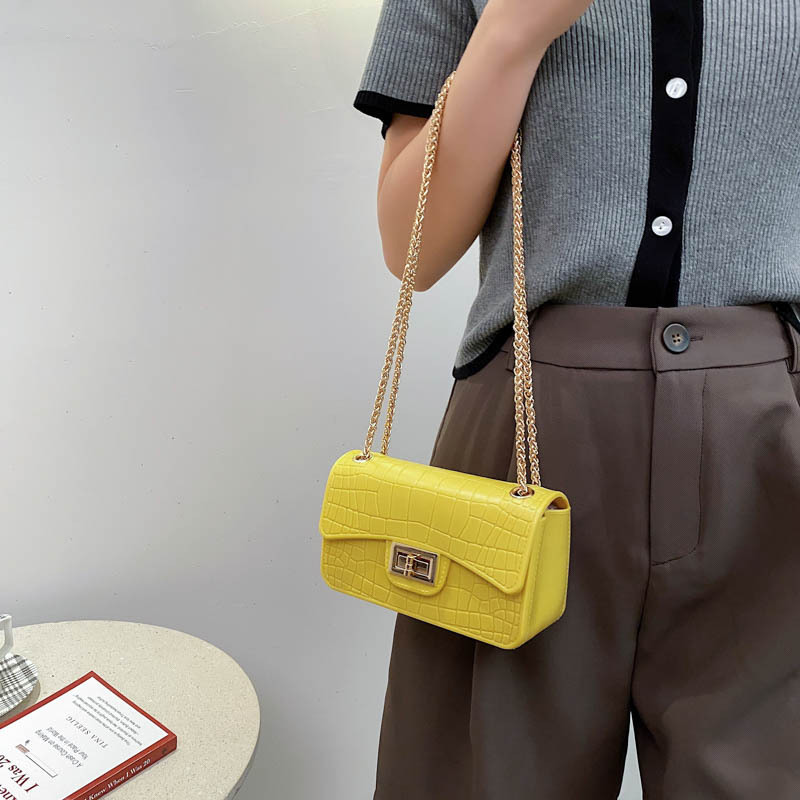 Hot selling crocodile pattern small square jelly bag designer purses and handbags for women 2021 purses