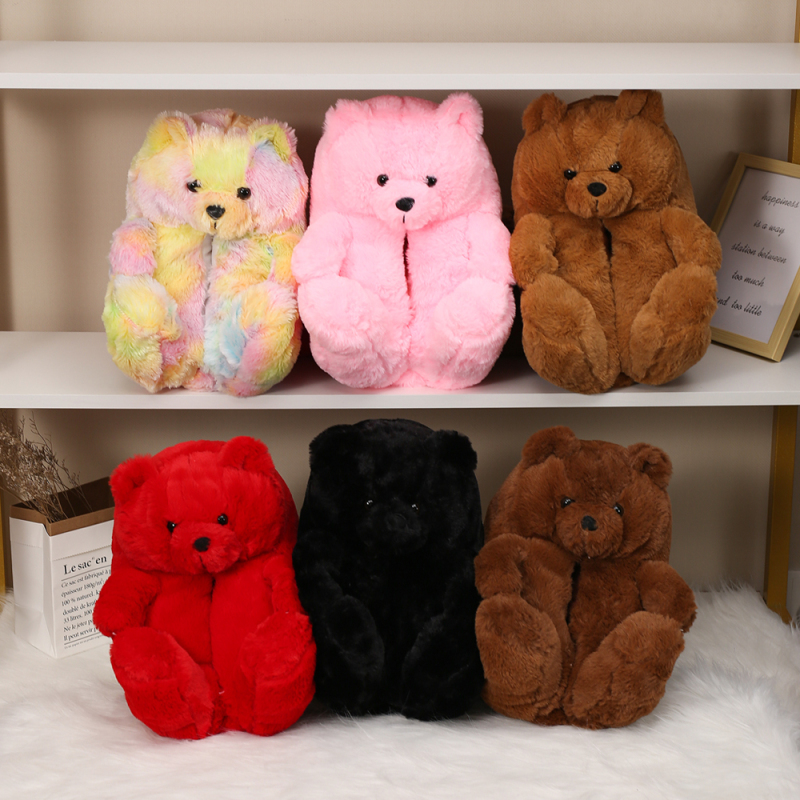 2021 New Autumn And Winter Fashion Fur Slipper For Women Ins Cute Teddy Bear Slippers Indoor & Outdoor Women'S Slippers