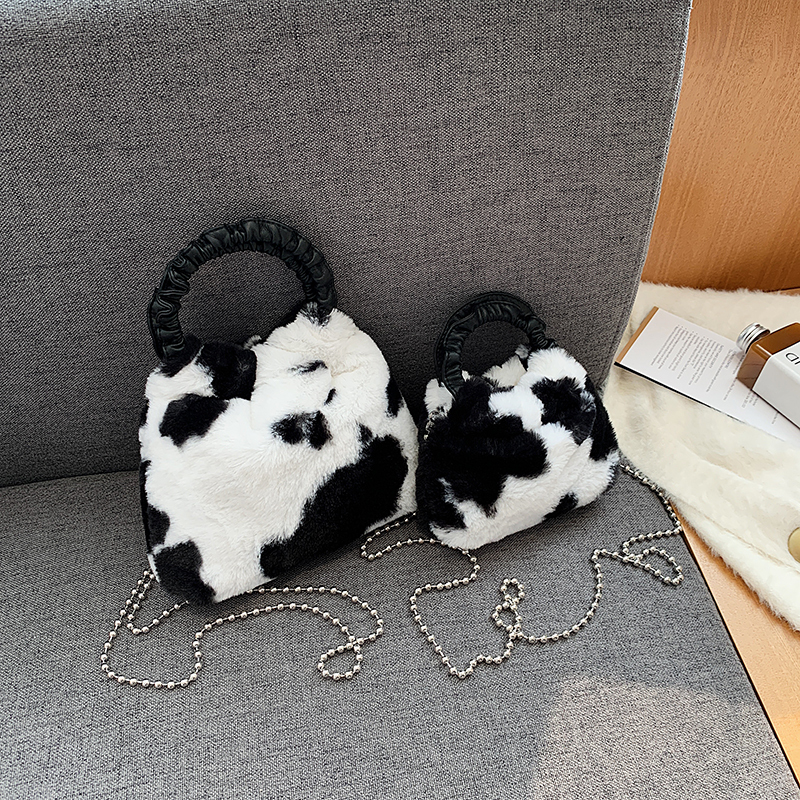 2020 New Arrival Cow Fur Purse Mini Bag Luxury Famous Brand Winter Women Hand Bags