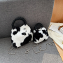 2020 New Arrival Cow Fur Purse Mini Bag Luxury Famous Brand Winter Women Hand Bags