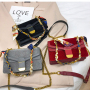 Silk Scarf Chain Shaped Velvet Crossbody Small Square Bag Handbag
