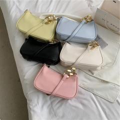 Underarm Bag Single Shoulder Baguette Bag Simple Portable Hobo Bag Female