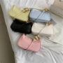 Underarm Bag Single Shoulder Baguette Bag Simple Portable Hobo Bag Female