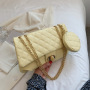 New Women'S Handbags Women'S Summer Large-Capacity Bag 2021 Handbags For Women New Trendy Fashion Rhombic Chain Crossbody Bag