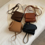 Leather Buckle One-Shoulder Messenger Bag Women Handbag Purse