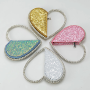 2021 New arrivals diamond heart handbags round evening purses handbags for women hand bags