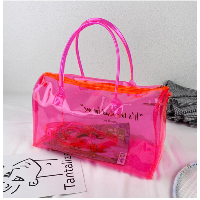 Нові надходження ПВХ дорожні сумки багаж пластикові прозорі жіночі сумки оптом водонепроникна дорожня сумка