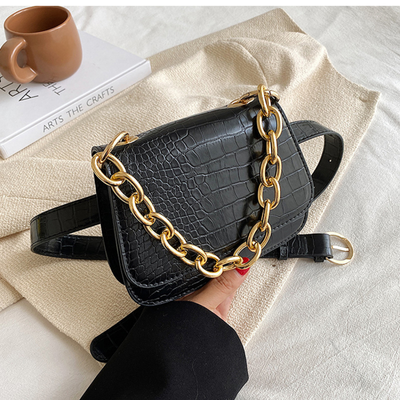 Fashionable Korean Small Square Bag Female Ins New Chain Messenger Bags Elegant Simple Ladies Handbags Women Bags