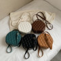 Diamond Indentation Round Cake Handbag Women'S Tote Bag Autumn New Korean Fashion One-Shoulder Diagonal Handbags
