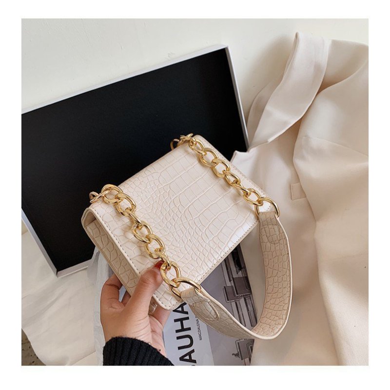 Crocodile Pattern Luxury Leather Shoulder Women Handbags 