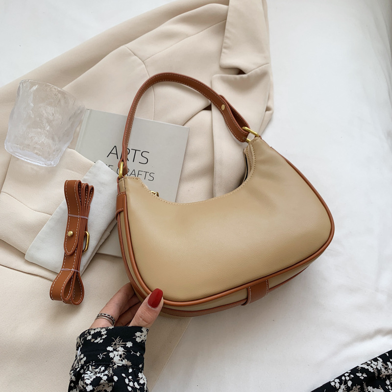 2021 New Fashion Dumpling Bag Shoulder Bag Leather French Girls Clutch Crossbody Bag Simplicity Luxury Handbags For Women