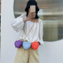 Hot selling candy colored heart-shaped purses small jelly bags women handbags luxury ladies purses