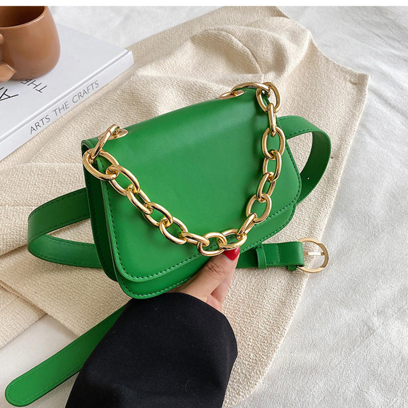 Fashionable Korean Small Square Bag Female Ins New Chain Messenger Bags Elegant Simple Ladies Handbags Women Bags