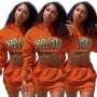 Amazon Euro-American Women'S Autumn Bag Hip Skirt Long-Sleeved Hooded Sweater Miniskirt Two-Piece Suit