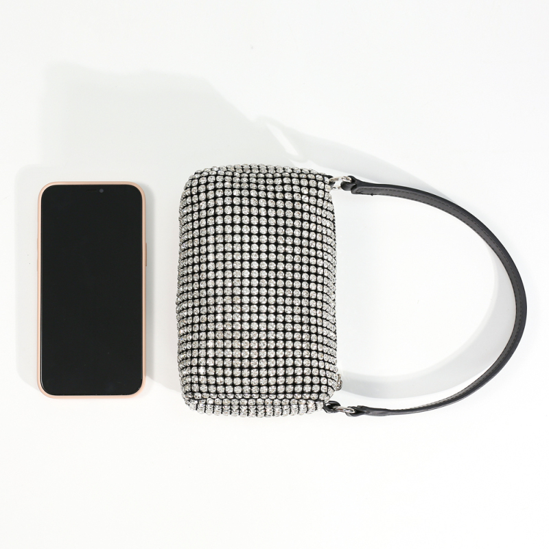 Ins Hot Sale Fashion trend Women Hand Bag Diamond Crossbody Bag Genuine Leather Rhinestone 2020 Handbags For Women Luxury